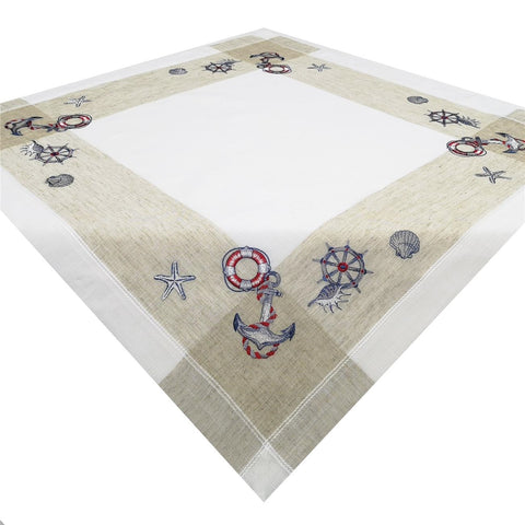 Bestickte Decke "Anker"