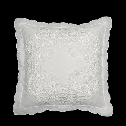 Spitzentischdecke Weiß "Retro"