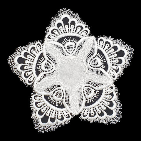 Spitzentischdecke Weiß "Retro"