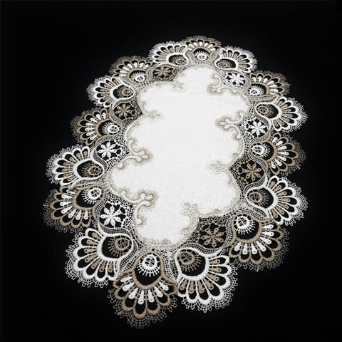 Spitzentischdecke Braun"Retro"