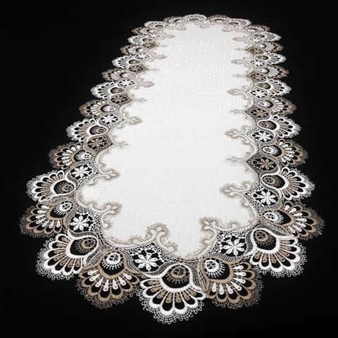 Spitzentischdecke Braun"Retro"