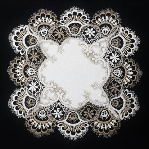 Spitzentischdecke Braun"Retro"