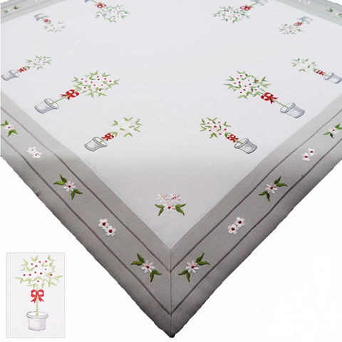 Bestickte Decke "Lavendel"