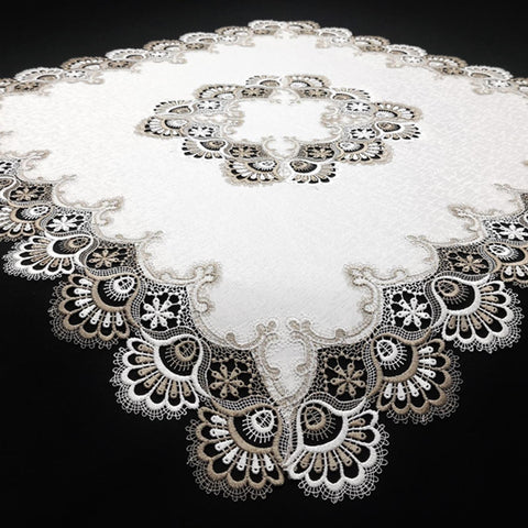 Spitzentischdecke Braun"Retro"
