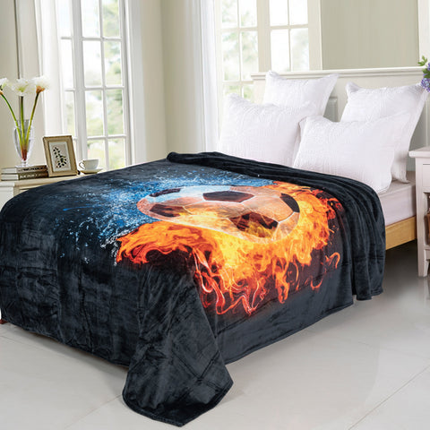 Wolldecke "Fußball"