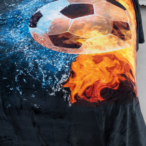 Wolldecke "Fußball"