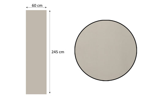 Rideau coulissant opaque 60x245cm