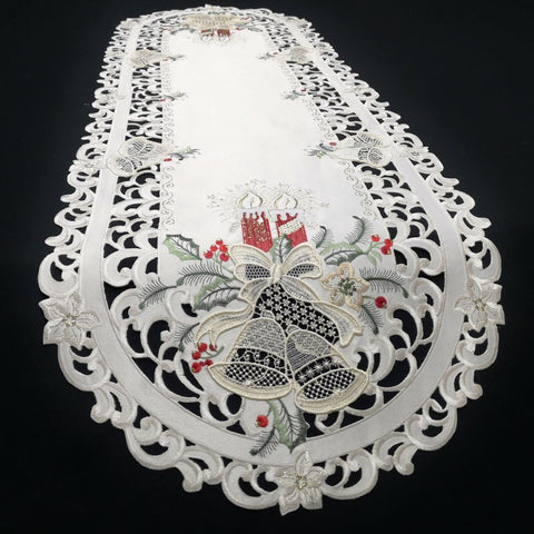 Couverture en dentelle "Noël Rouge"