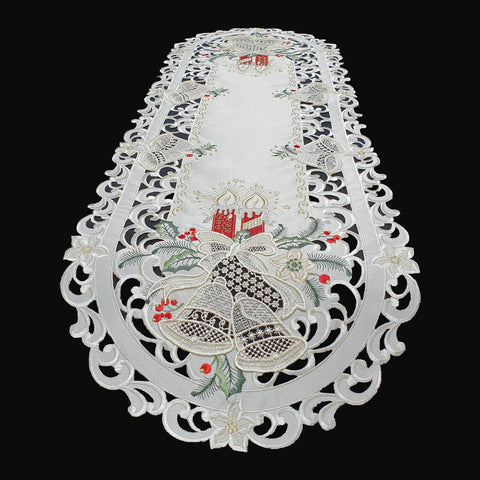 Couverture en dentelle "Noël Rouge"