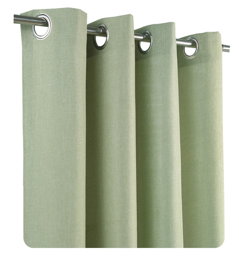 Brilliant linen look / curtain / eyelet &amp; ruffle tape / 140x245cm