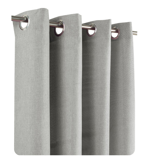 Brilliant linen look / curtain / eyelet &amp; ruffle tape / 140x245cm