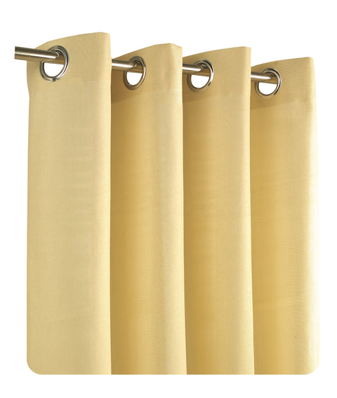 Brilliant linen look / curtain / eyelet &amp; ruffle tape / 140x245cm