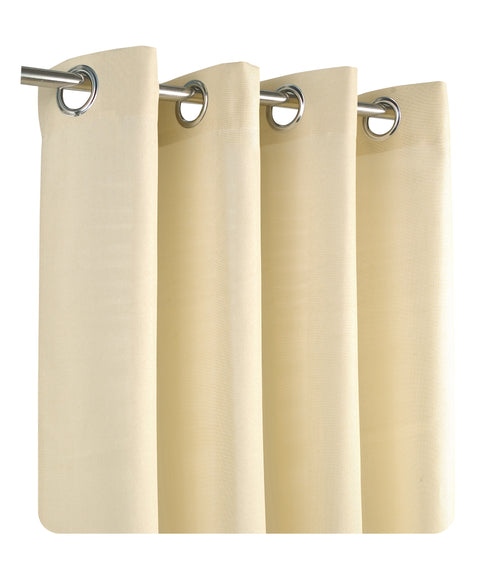 Brilliant linen look / curtain / eyelet &amp; ruffle tape / 140x245cm