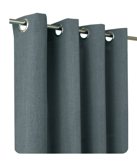 Brilliant linen look / curtain / eyelet &amp; ruffle tape / 140x245cm