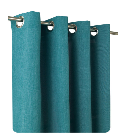 Brilliant linen look / curtain / eyelet &amp; ruffle tape / 140x245cm