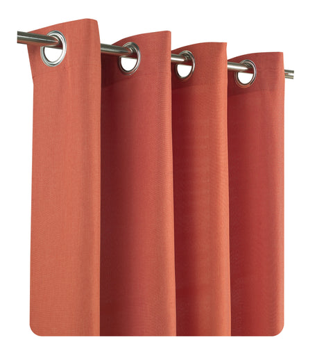 Brilliant linen look / curtain / eyelet &amp; ruffle tape / 140x245cm