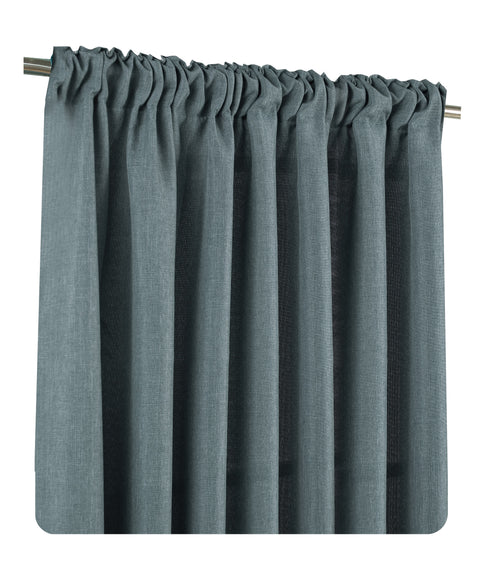 Brilliant linen look / curtain / eyelet &amp; ruffle tape / 140x245cm