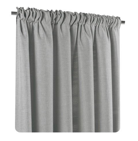 Brilliant linen look / curtain / eyelet &amp; ruffle tape / 140x245cm