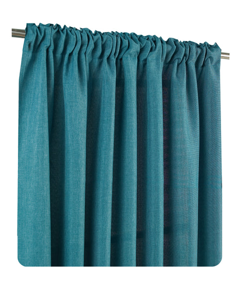 Brilliant linen look / curtain / eyelet &amp; ruffle tape / 140x245cm