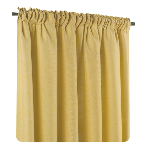 Brilliant linen look / curtain / eyelet &amp; ruffle tape / 140x245cm