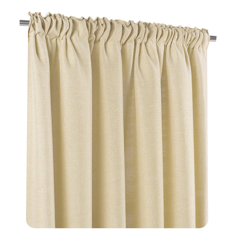 Brilliant linen look / curtain / eyelet &amp; ruffle tape / 140x245cm